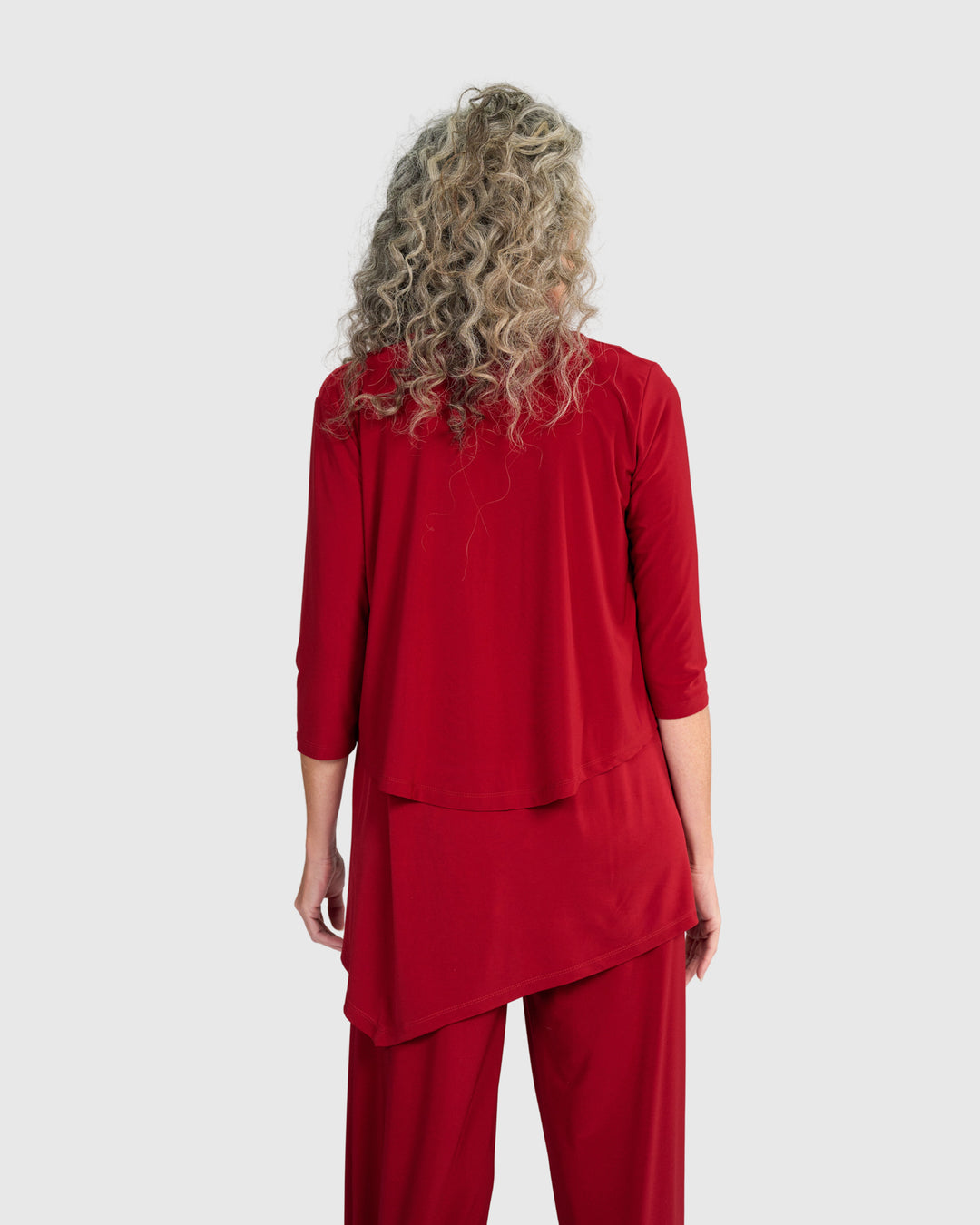 Essential Slinky Cropped Cardigan, Garnet