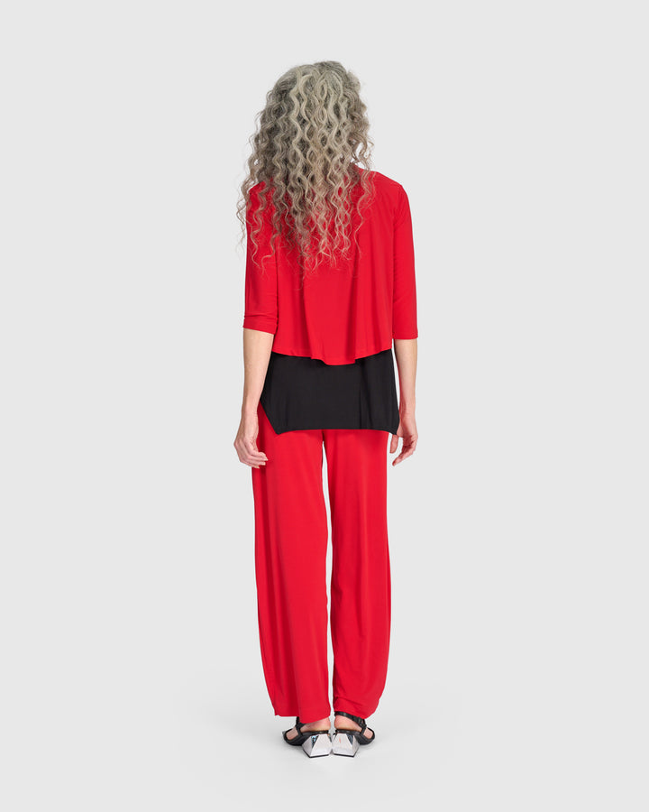 Essential Slinky Cropped Cardigan, Red