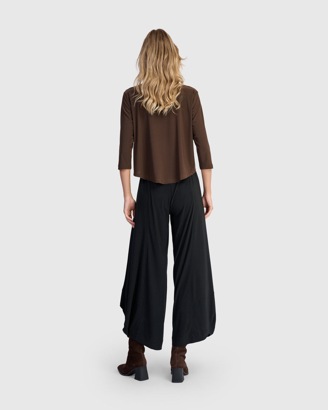 Essential Slinky Cropped Cardigan, Sepia