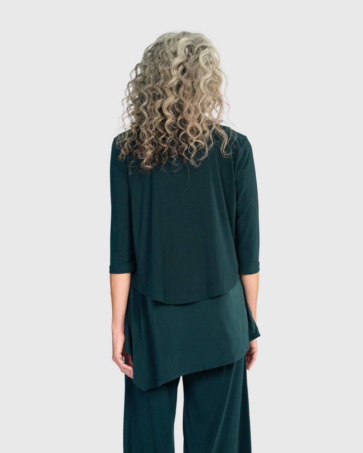Essential Slinky Cropped Cardigan, Teal