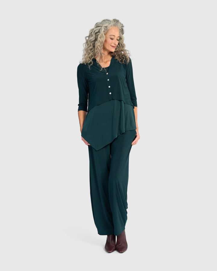 Essential Slinky Cropped Cardigan, Teal