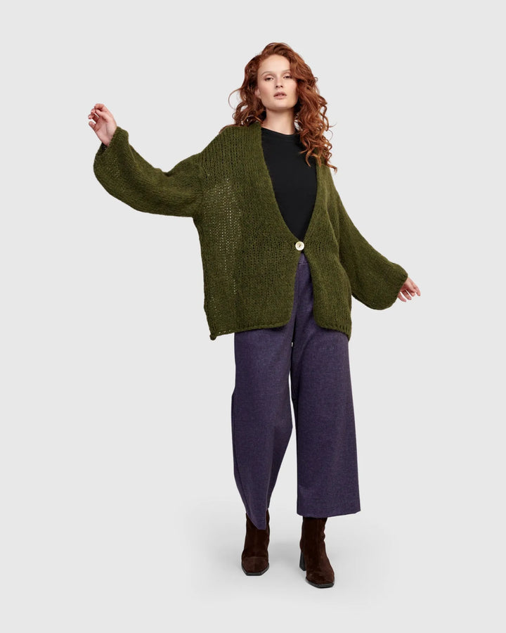 Edith Knit Cardigan, Forest