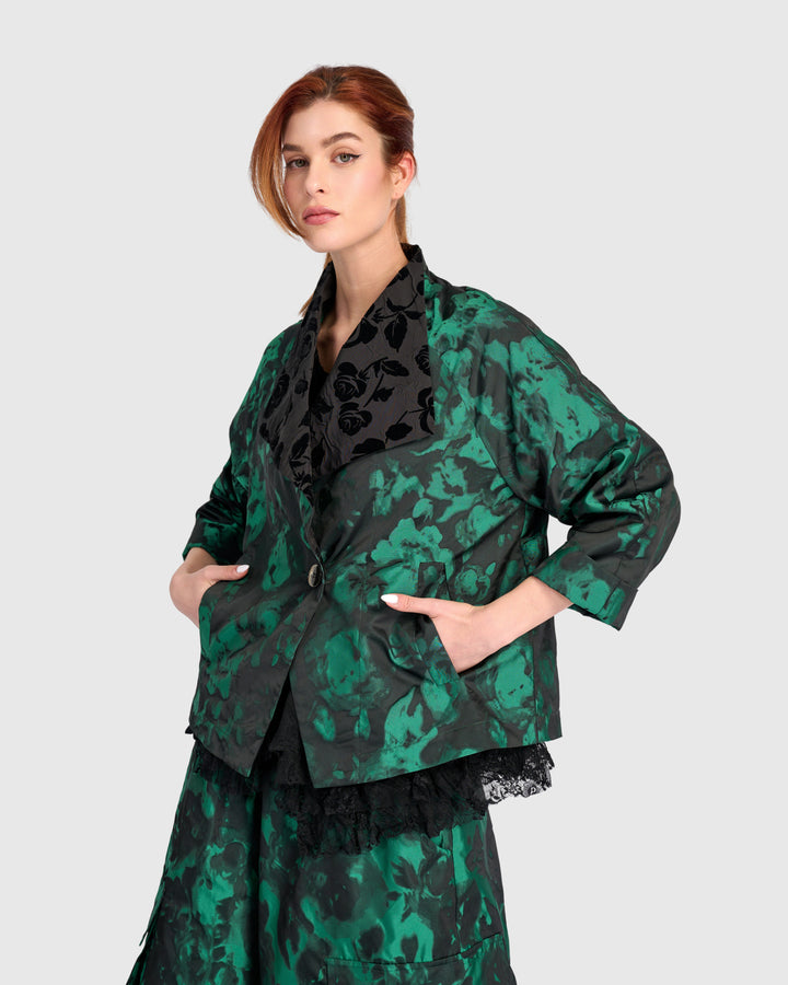 Palatial Cocktail Jacket, Emerald