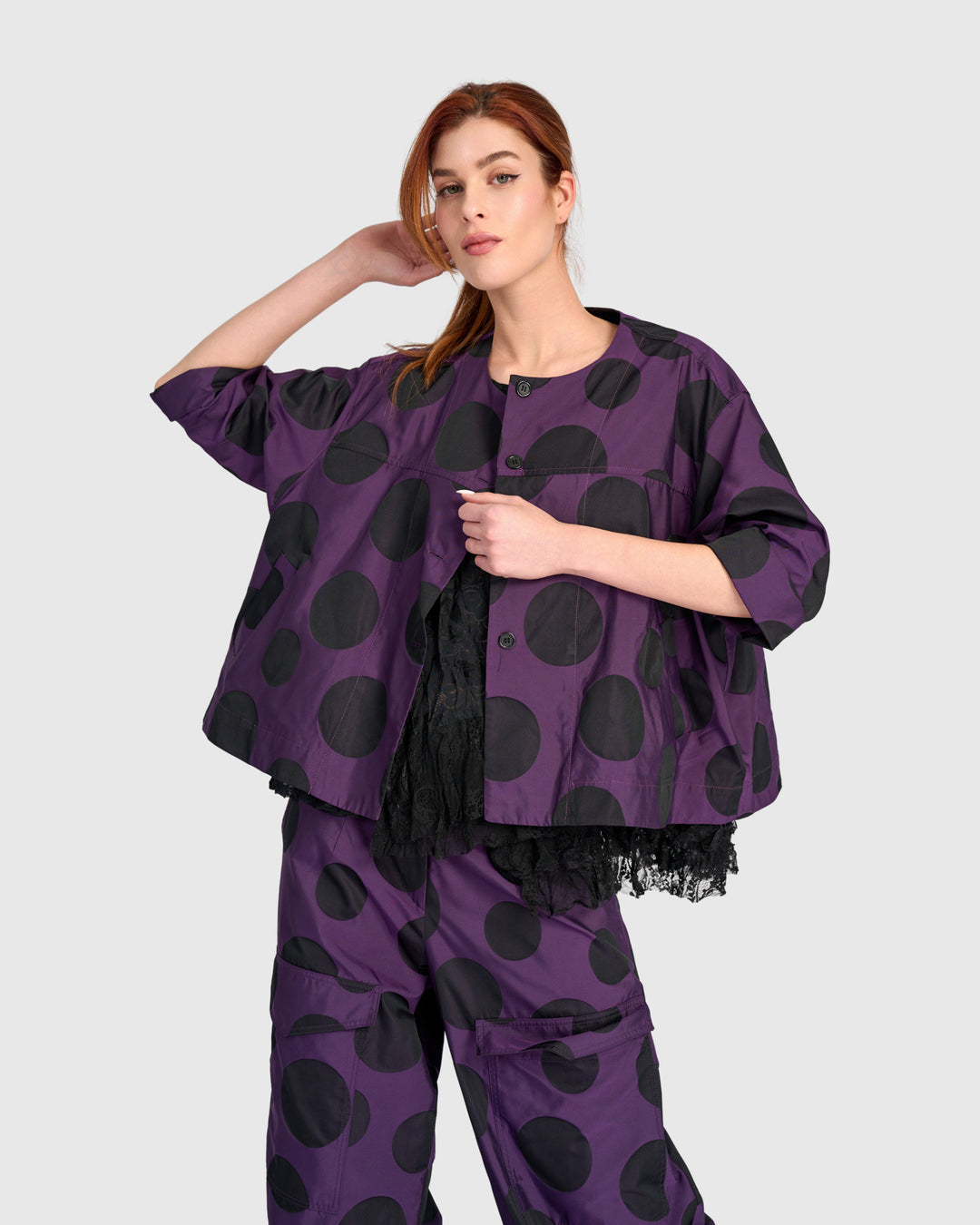 Damson Topper Jacket, Plum