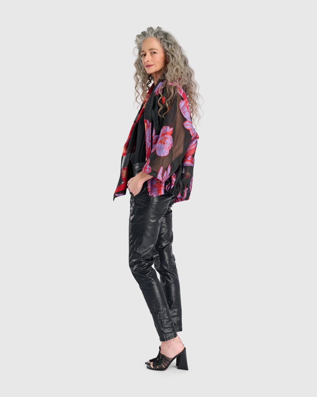 Iconic Stretch Jeans, Metallic Black