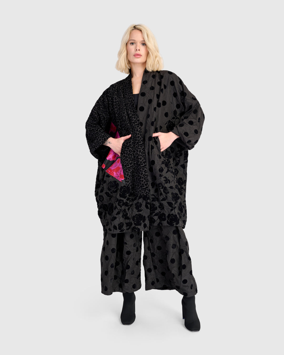 Mirage Cocoon Jacket, Black Mix