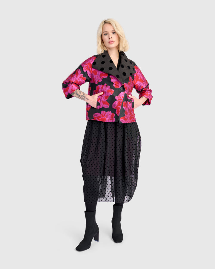 Cherie Cocktail Jacket, Pink Floral