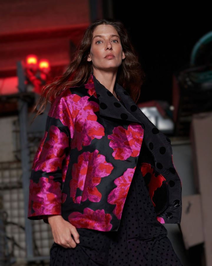 Cherie Cocktail Jacket, Pink Floral
