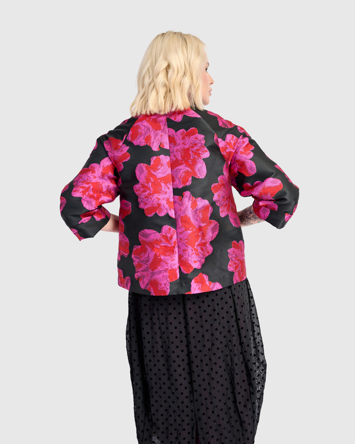 Cherie Cocktail Jacket, Pink Floral