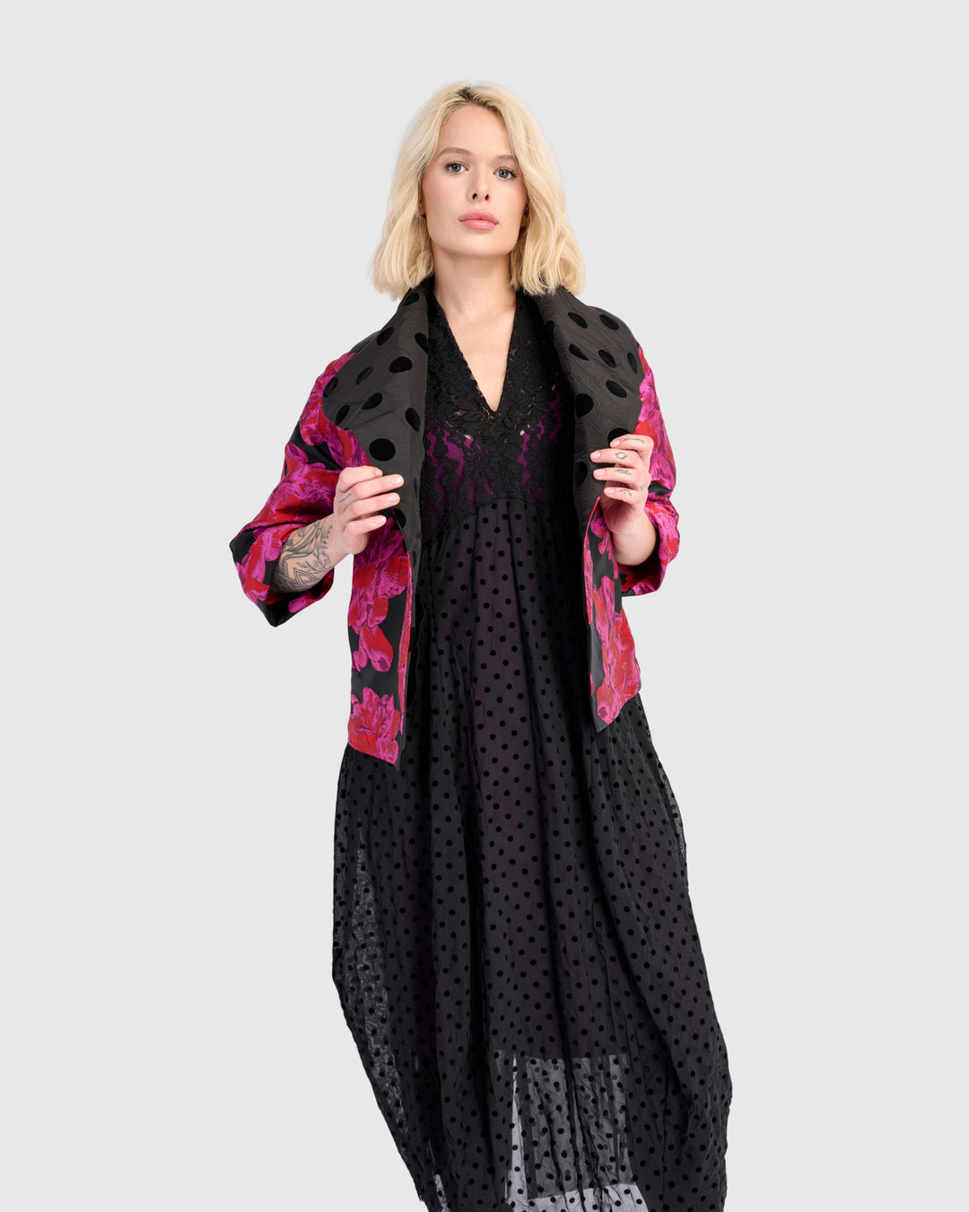 Cherie Cocktail Jacket, Pink Floral