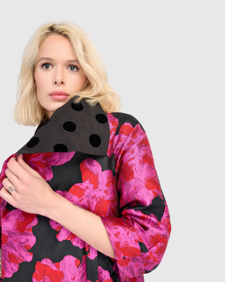 Cherie Cocktail Jacket, Pink Floral