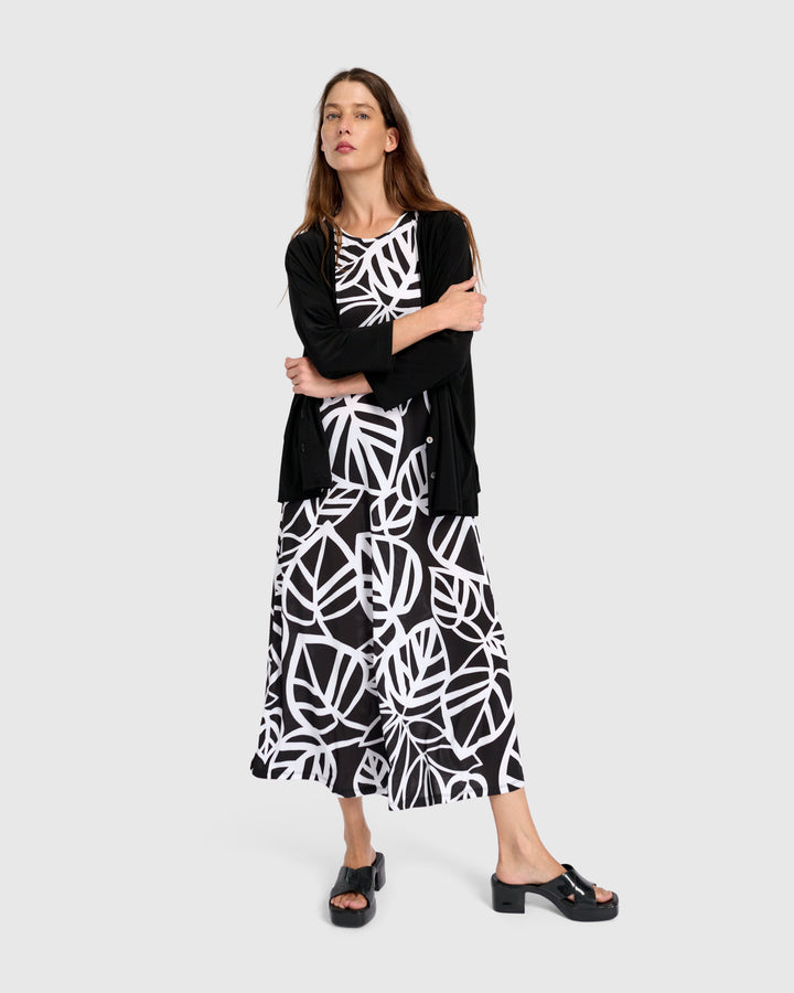 Fronda A-line Midi Dress, Mono