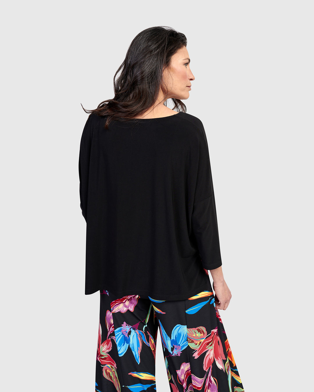 Essential Relaxed Crop Cardigan, Black