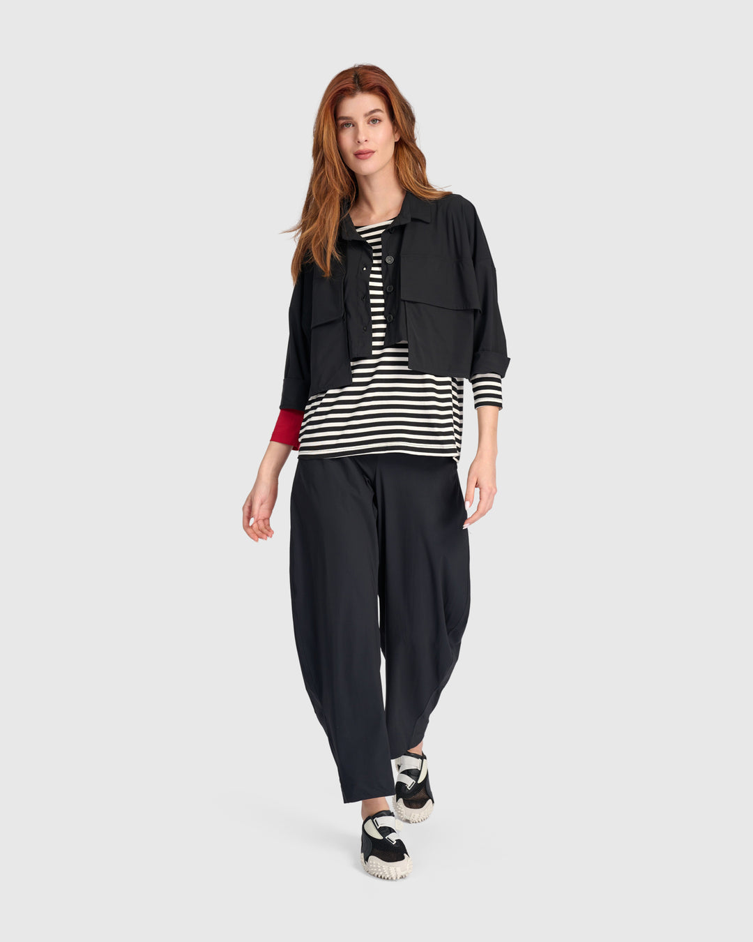 Tekbika Crop Utility Topper, Black