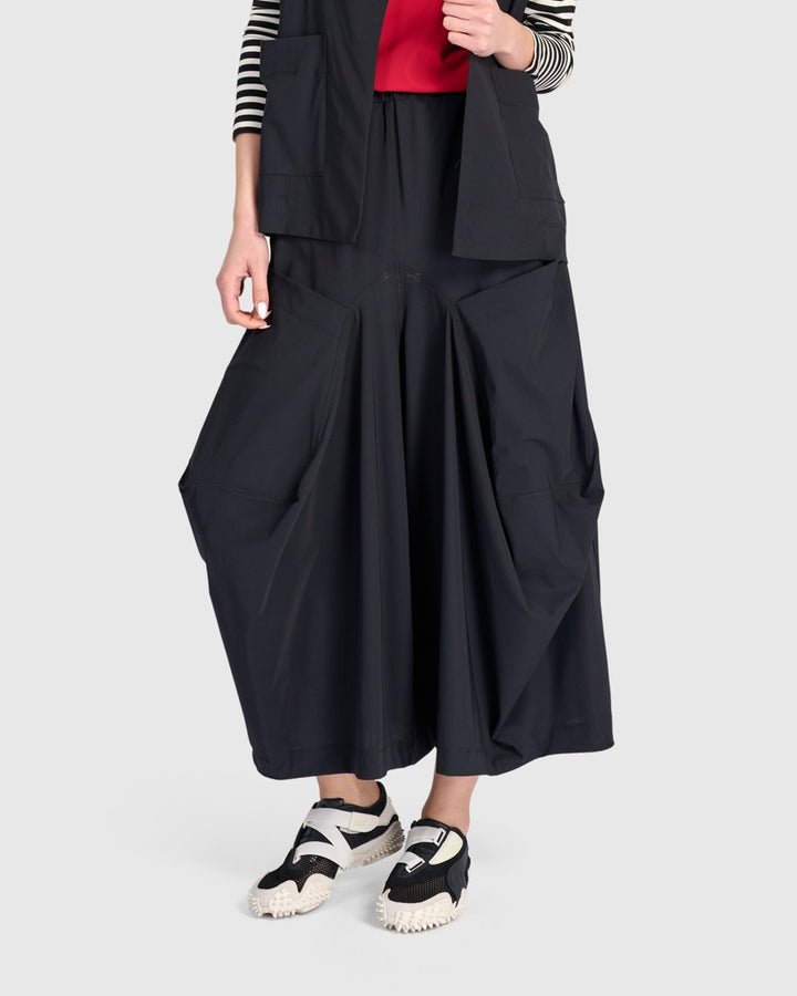 Tekbika Harem Pockets Pants, Black