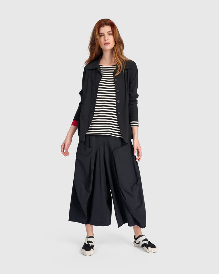 Tekbika Harem Pockets Pants, Black