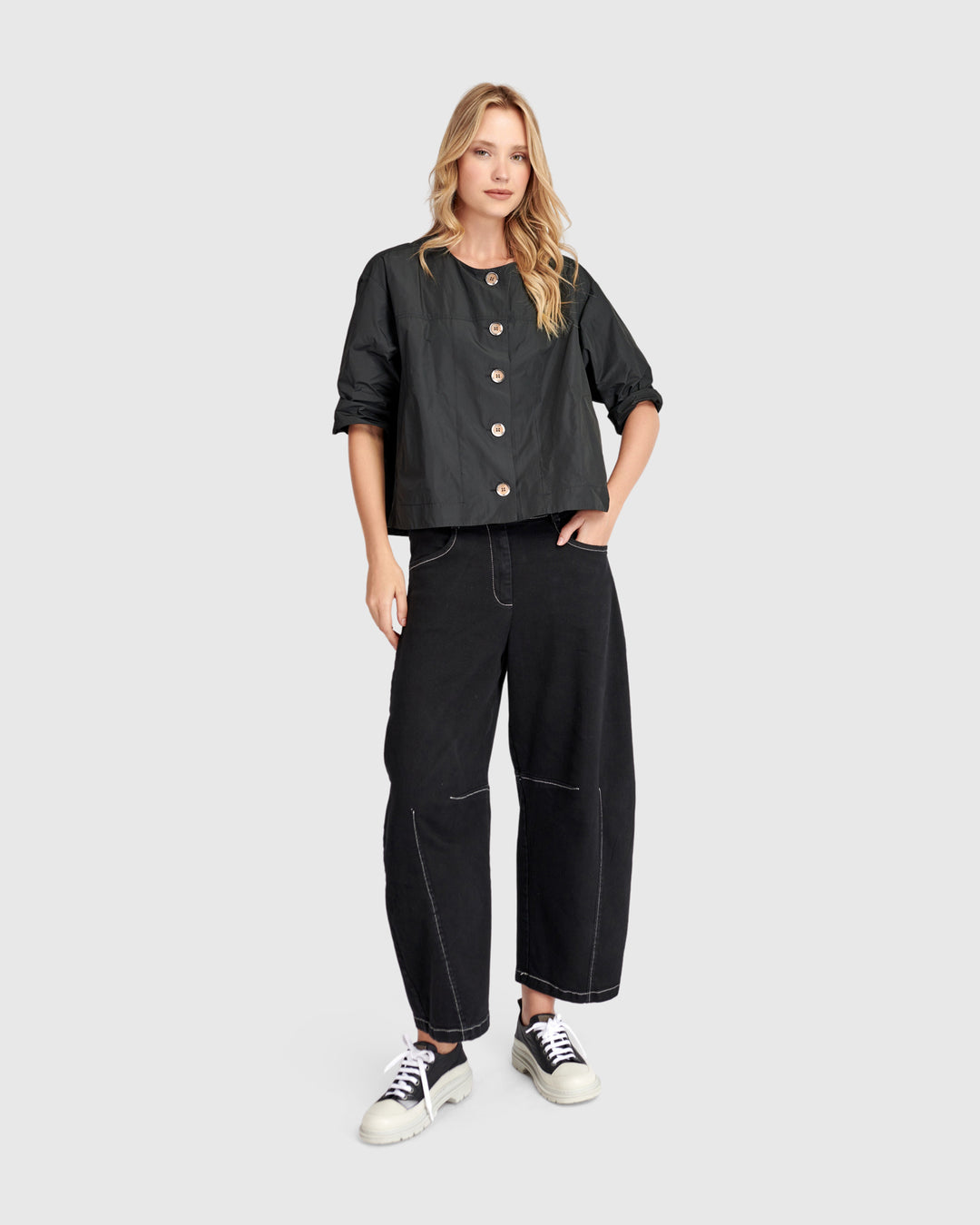 Go-To Barrel Pants, Black