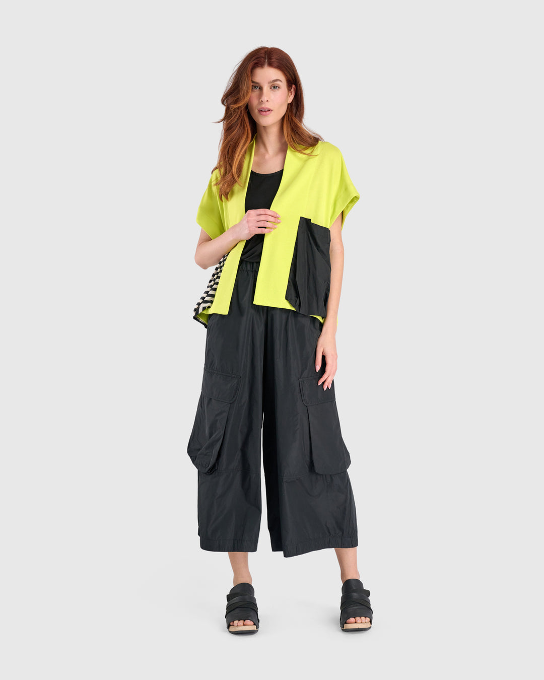 Urban Swish Wide Cargo Pants, Black