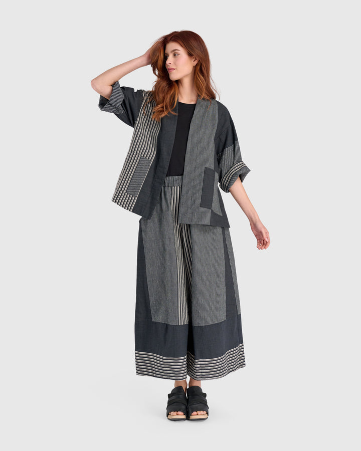 Urban Marisol Wide Leg Pant, Slate Stripes