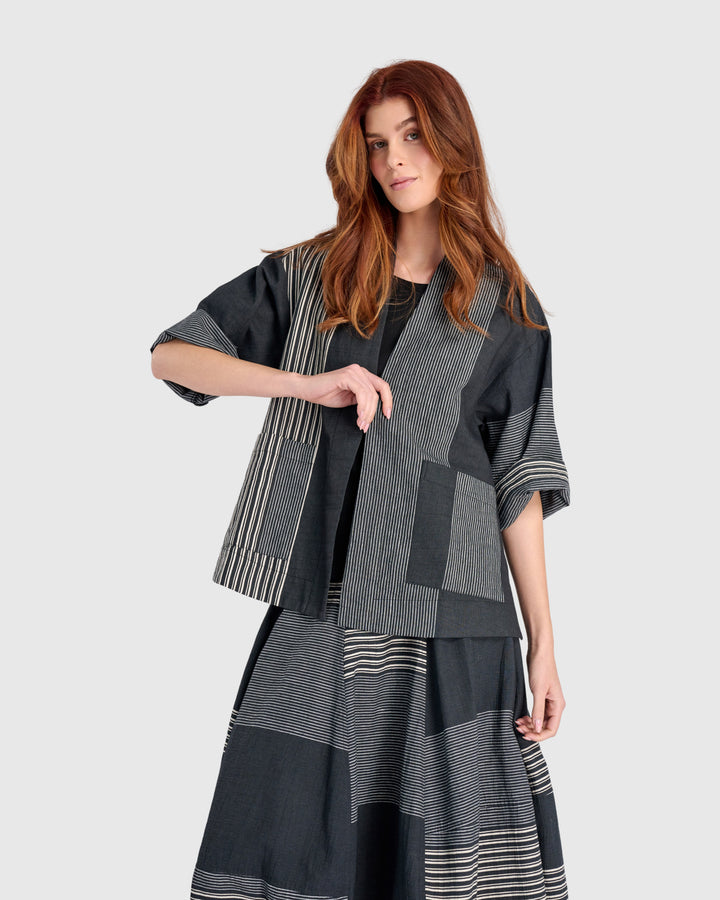 Urban Constellation Jacket, Slate Stripes