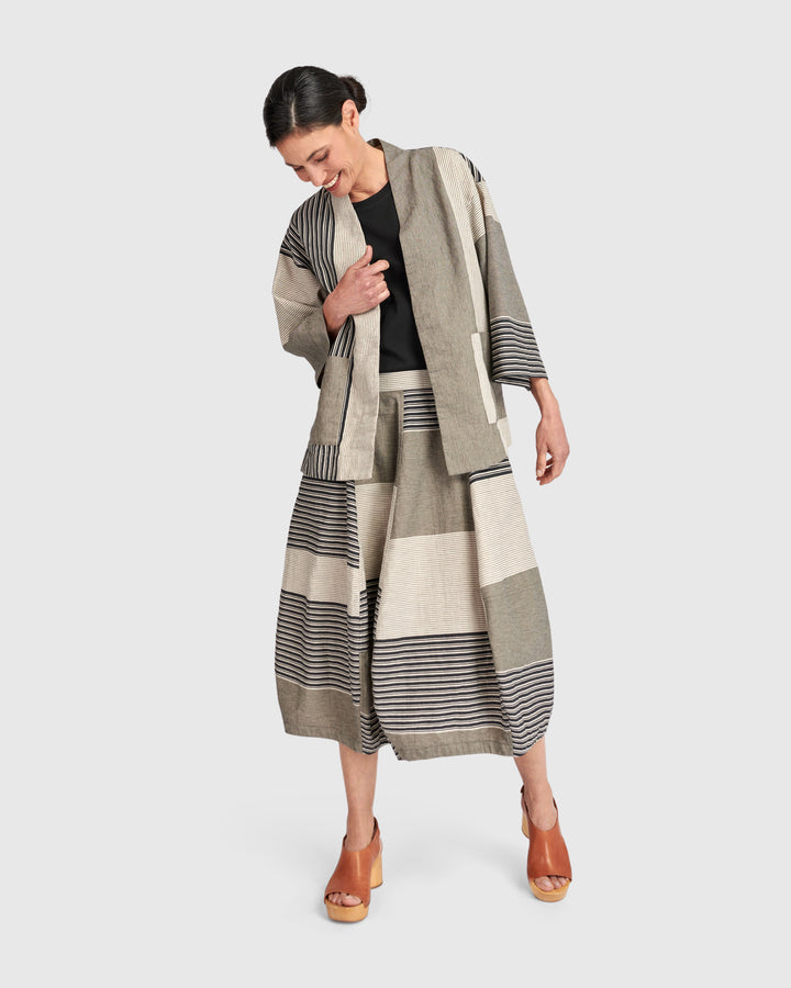 Urban Twilight Balloon Skirt, Sand Stripes