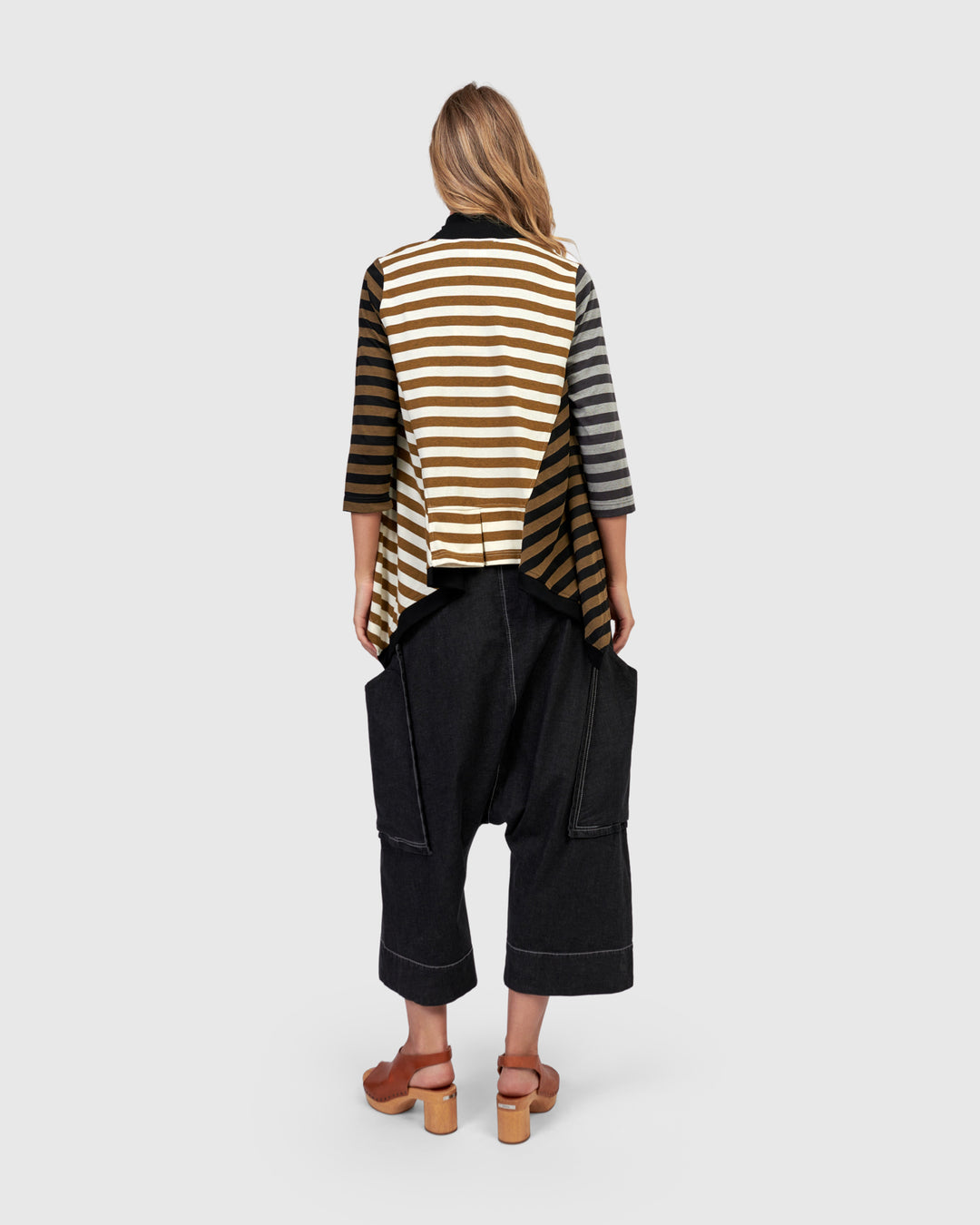 Urban Crosscourt Draped Cardigan, Stripes