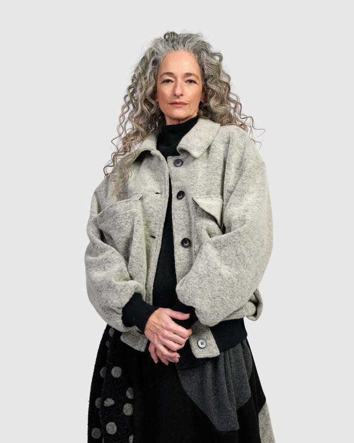 Urban Brushed Varsity Jacket, Cloud Grey