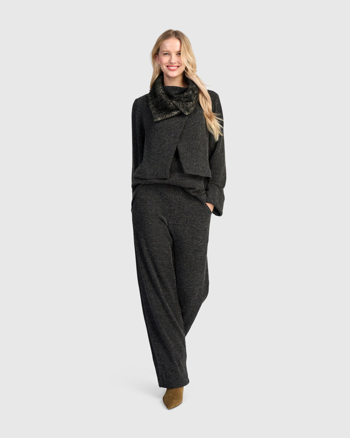 Urban Marl Knit Straight Pants, Shadow