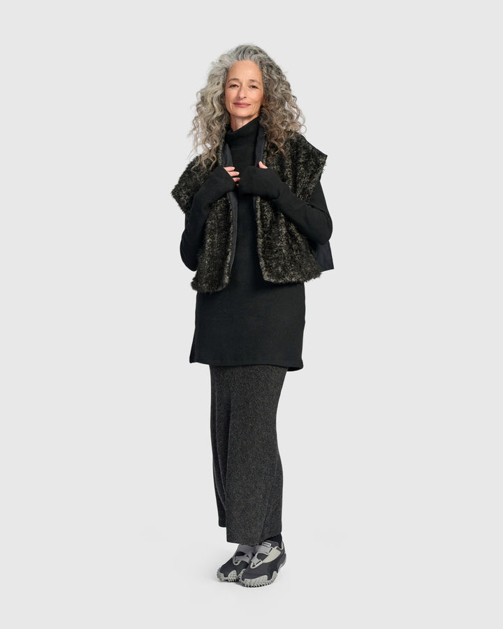 Urban Plush Turtleneck Tunic, Charcoal