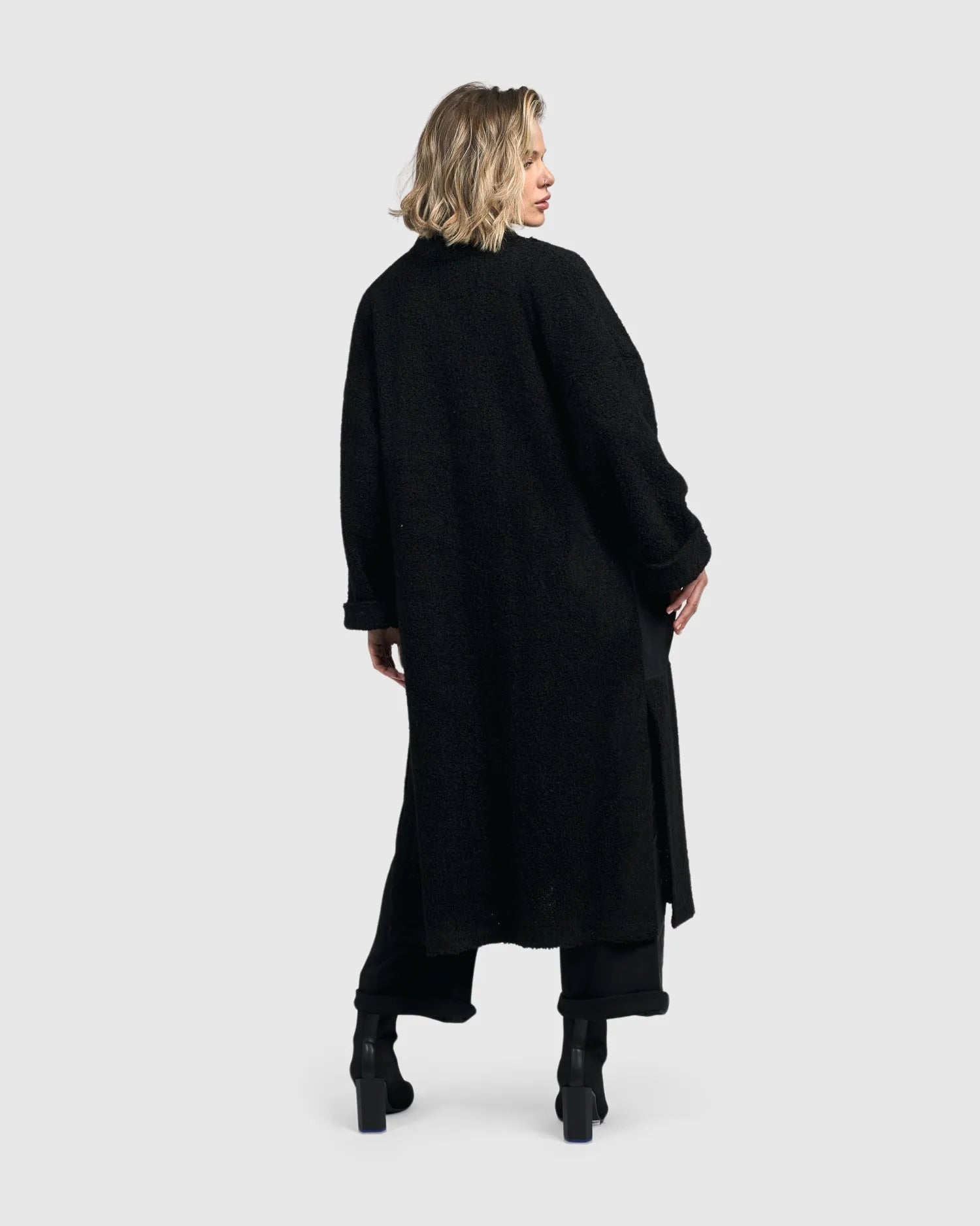 Urban Secrets Sweater Coat, Black – Alembika U.S.
