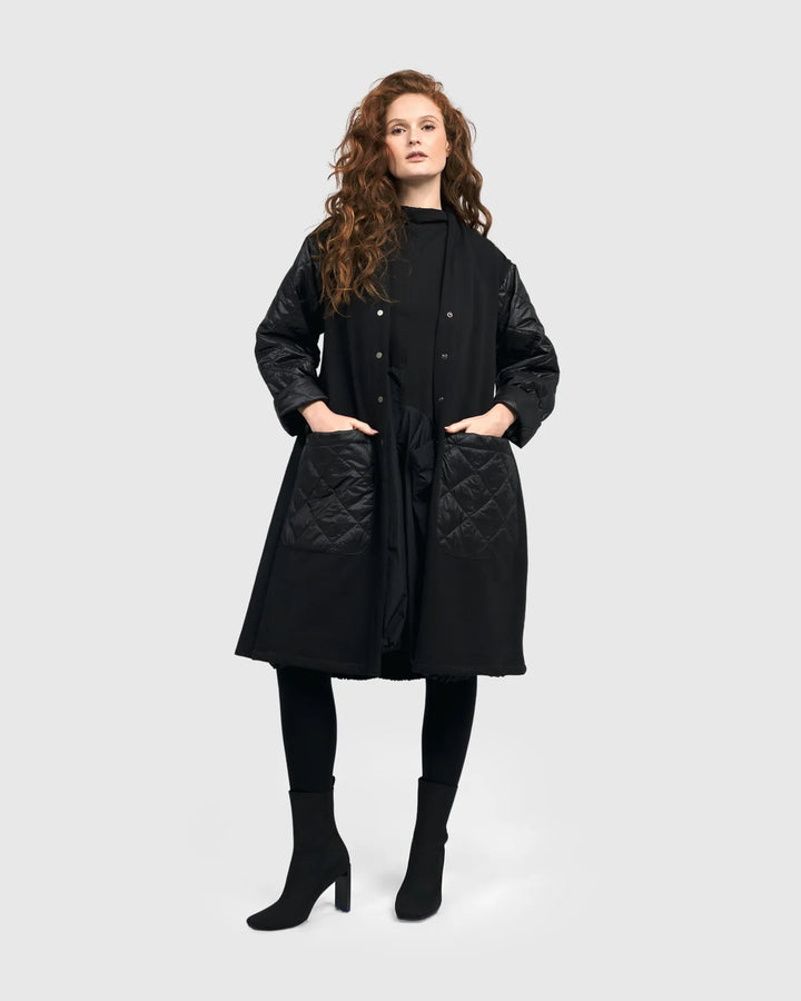 Urban Nightwalk Overcoat, Black