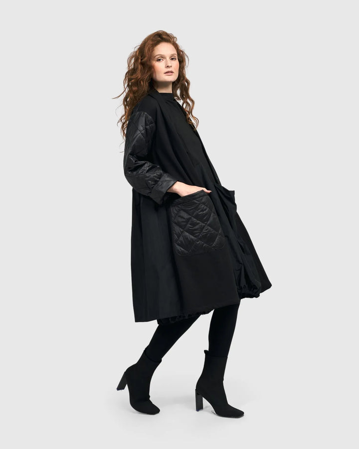 Urban Nightwalk Overcoat, Black