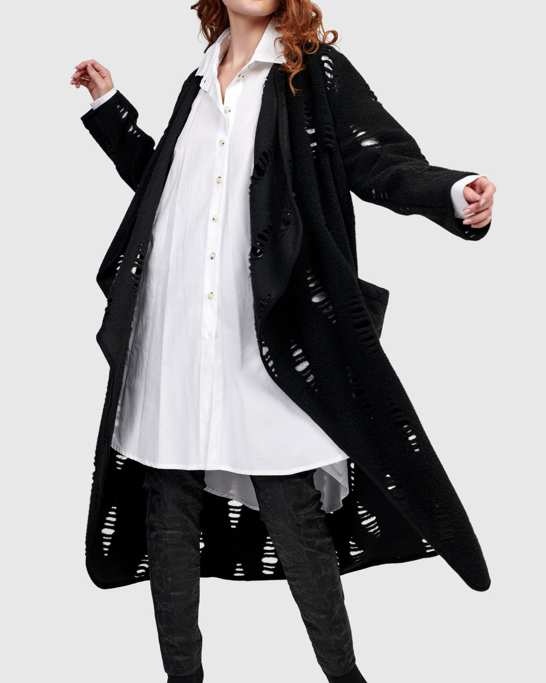 Urban Mystique Oversized Tunic Shirt, White