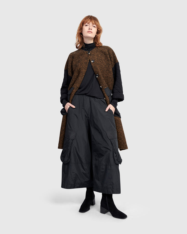 Urban Wide Cargo Pants, Black