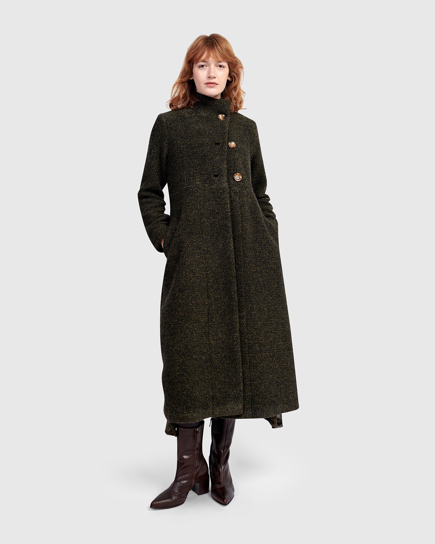 Urban Tash Long Coat, Khaki – Alembika U.S.