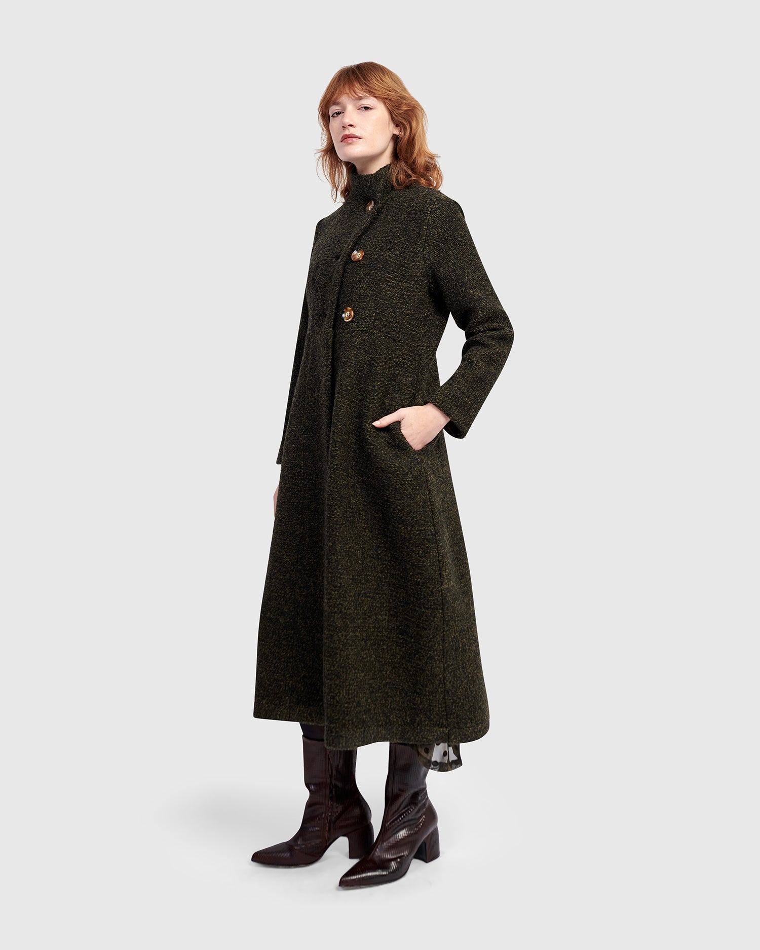Urban Tash Long Coat, Khaki – Alembika U.S.