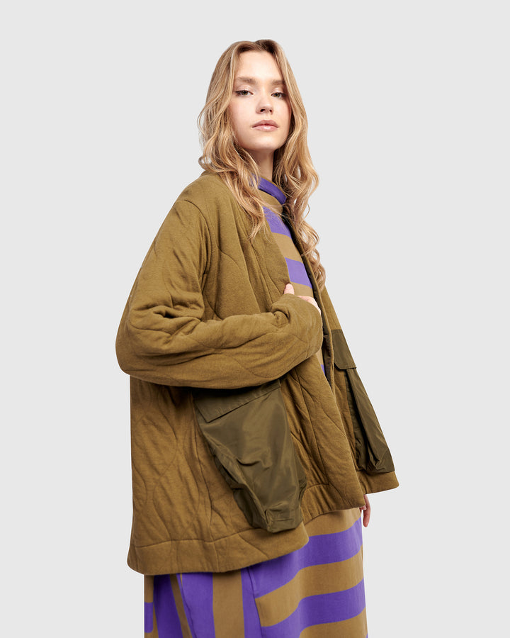 Urban Parcel Quilted Jacket, Khaki