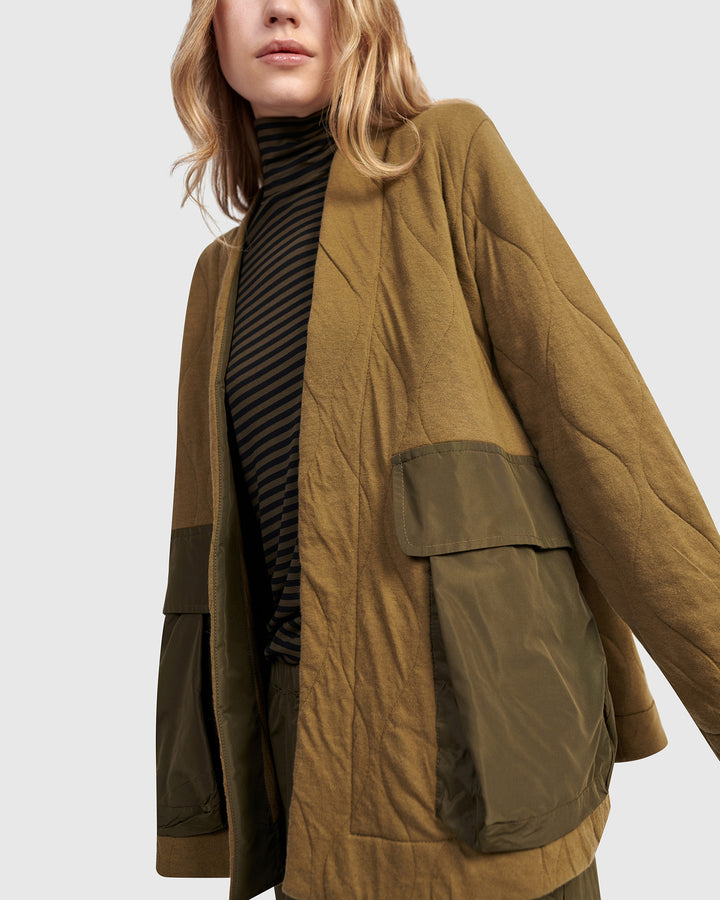 Urban Parcel Quilted Jacket, Khaki