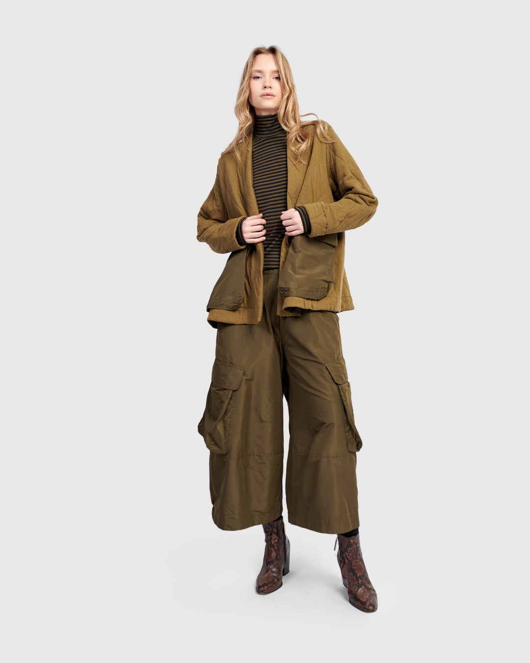 Urban Wide Cargo Pants, Khaki