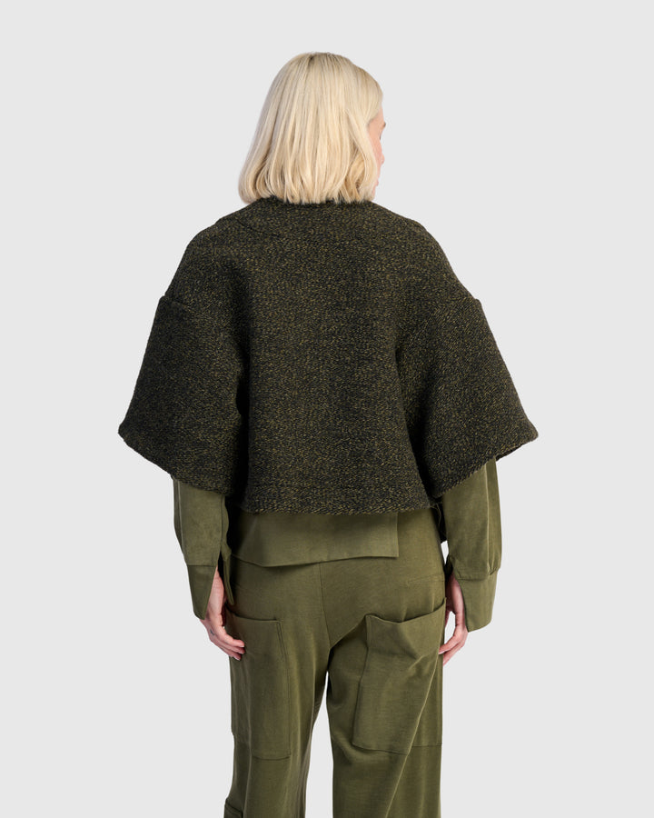 Urban Capulet Crop Jacket, Khaki