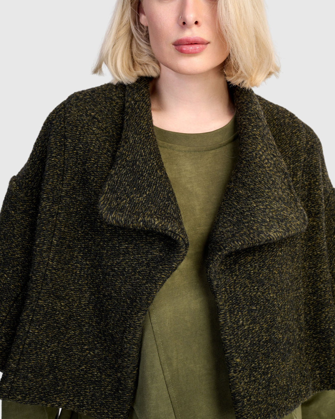 Urban Capulet Crop Jacket, Khaki