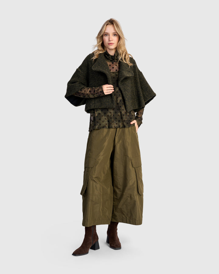 Urban Capulet Crop Jacket, Khaki