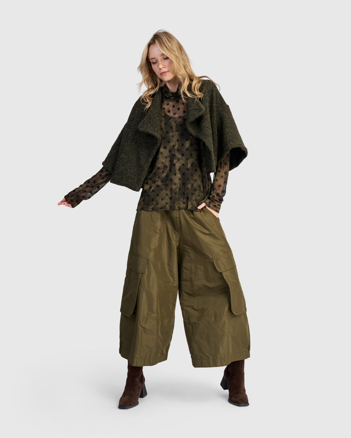 Urban Capulet Crop Jacket, Khaki