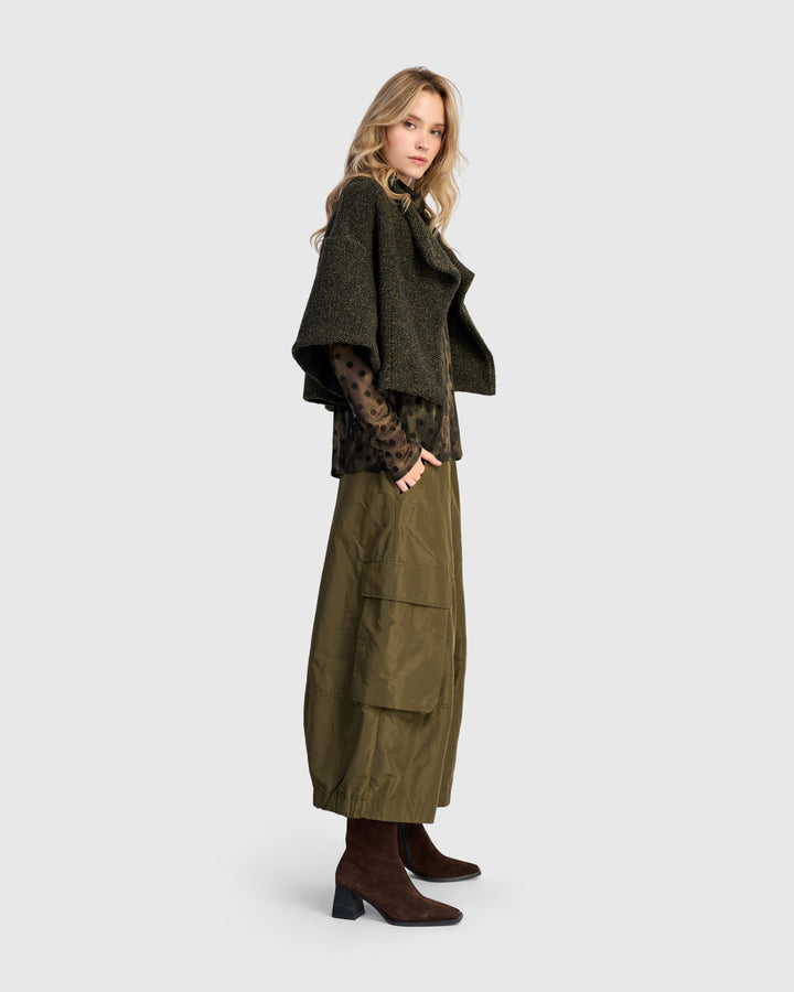 Urban Capulet Crop Jacket, Khaki
