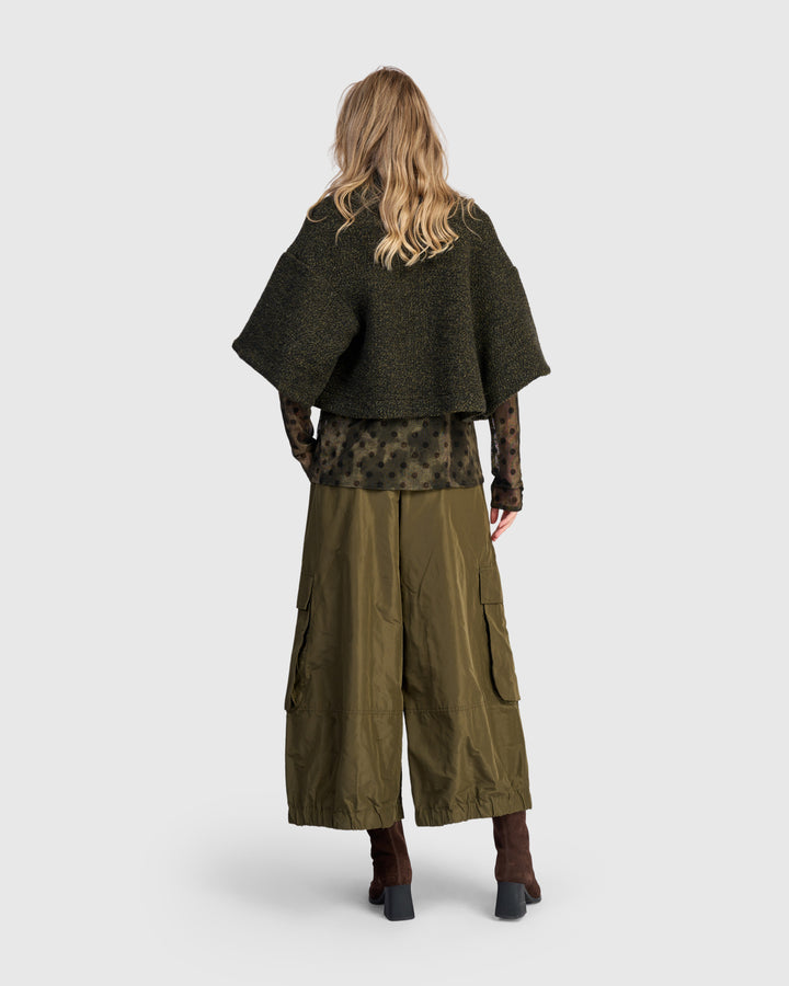 Urban Capulet Crop Jacket, Khaki