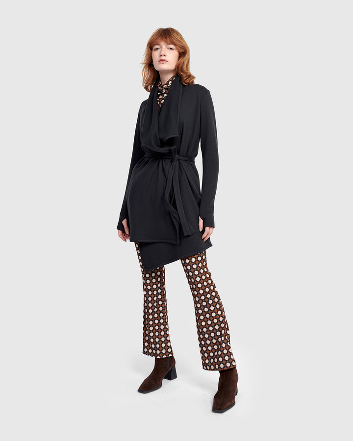 Urban Cloud Wrap Cardigan, Black