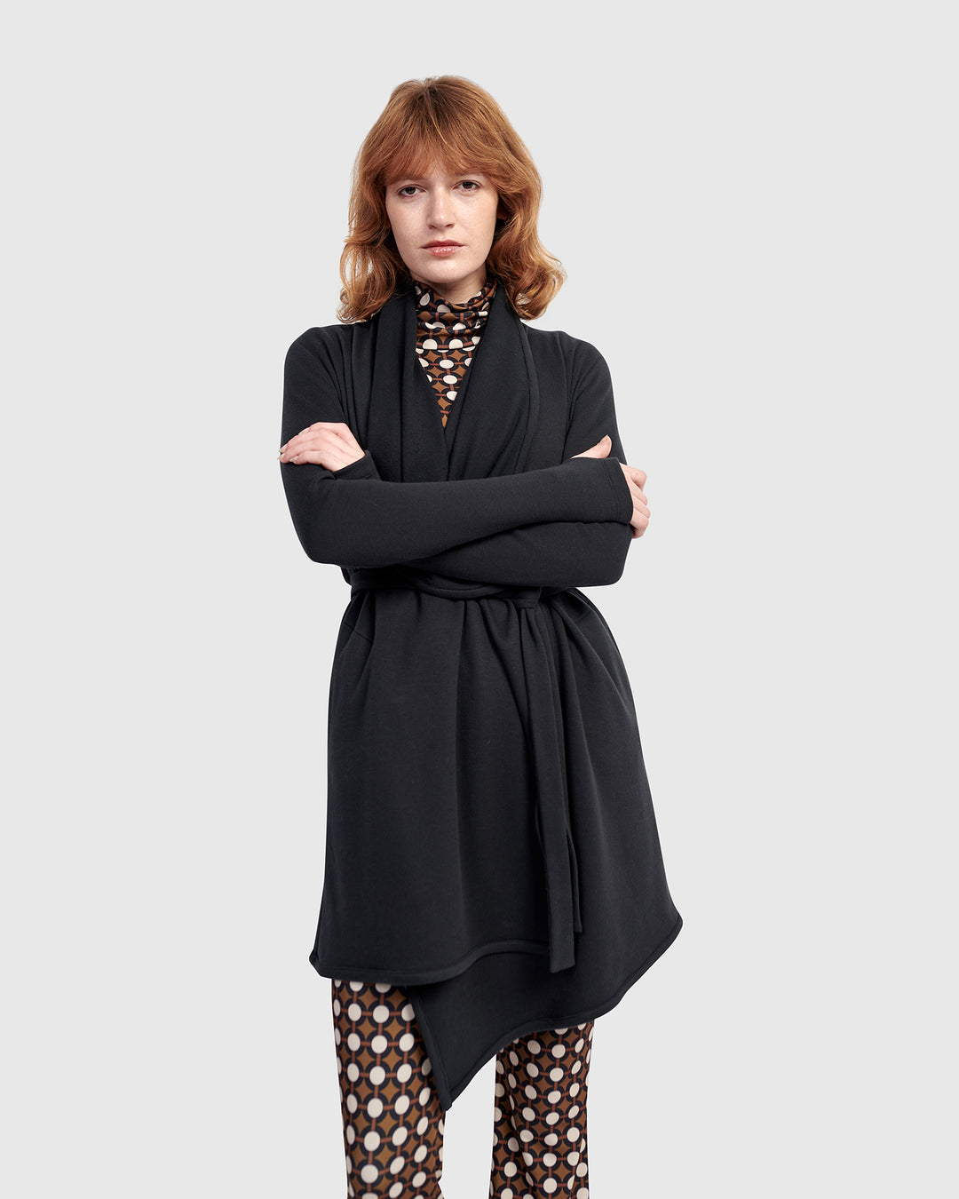 Urban Cloud Wrap Cardigan, Black
