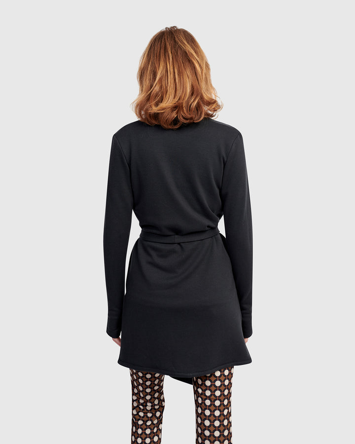 Urban Cloud Wrap Cardigan, Black