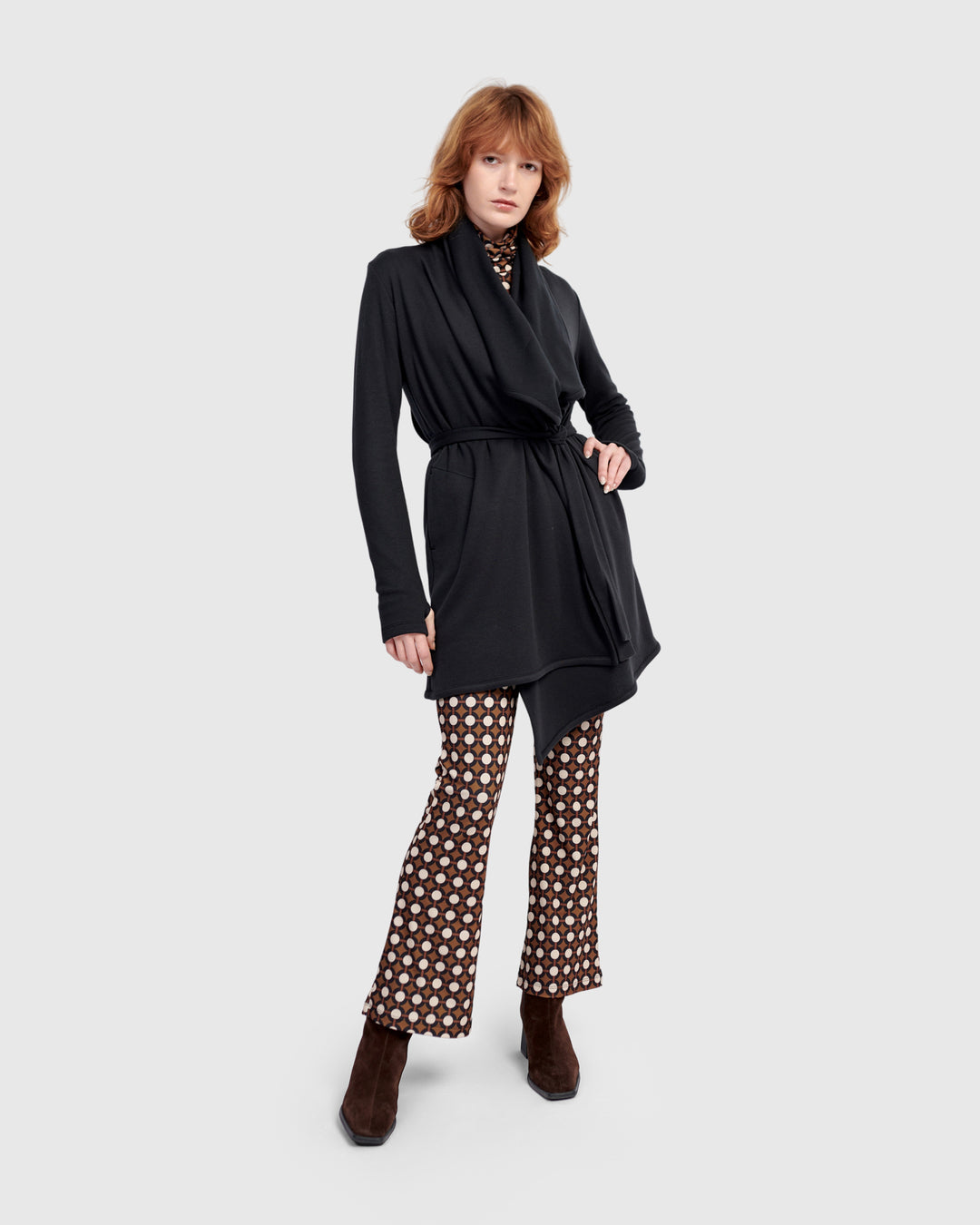 Urban Cloud Wrap Cardigan, Black