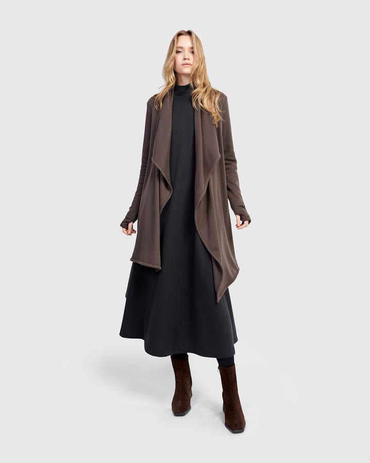 Urban Cloud Wrap Cardigan, Mocha